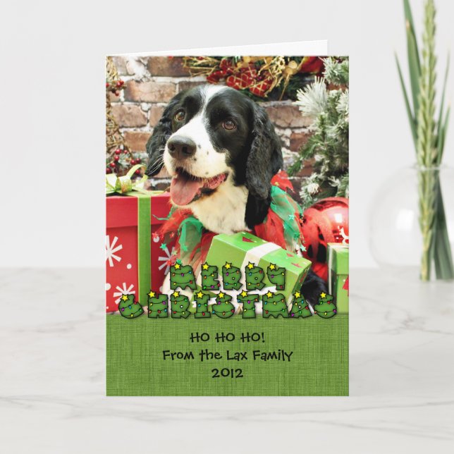 Weihnachten - Englisch Springer Spanisch - Betsy (Vorderseite)