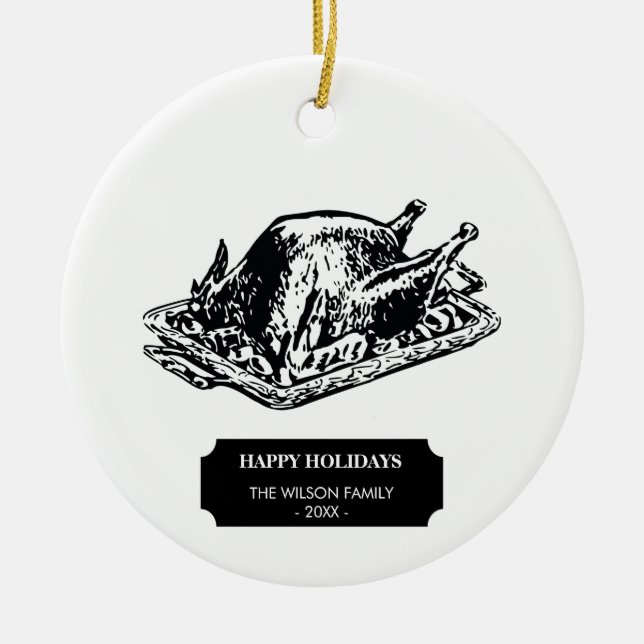 Weihnachten Erntedank Vintag Türkei Urlaub Keramik Ornament (Vorne)