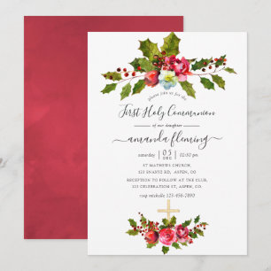 Weihnachten Erste Heilige Kommune Einladung