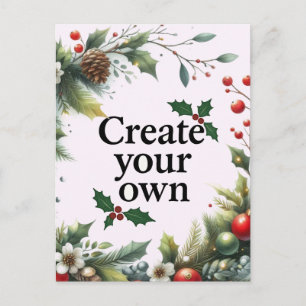 Weihnachten "Erstelle Dein Eigenes" Foto Postkarte