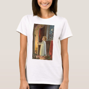 Weihnachten, Erwärmung des Kindes am Kamin T-Shirt