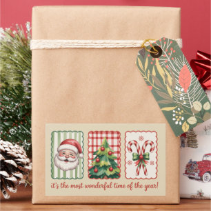 Weihnachten Es ist die wunderbarste Zeit des Jahre Rechteckiger Aufkleber