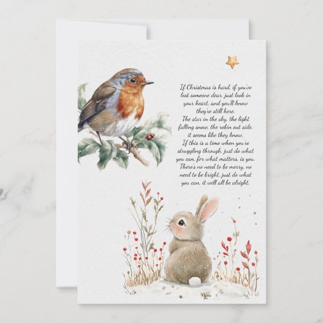 Weihnachten "Es wird alles in Ordnung sein" Zitat (Vorderseite)