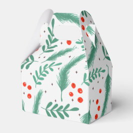 Weihnachten Evergreen Boughs und Holly Berries Geschenkschachtel