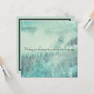 Weihnachten Evergreen Forest Winter Solstice Karte