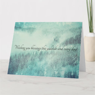 Weihnachten Evergreen Forest Winter Solstice Karte