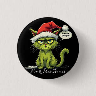 Weihnachten "Ew People" Meowy Cat Lovers Button