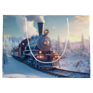 Weihnachten Express im Schnee Große Geschenktüte
