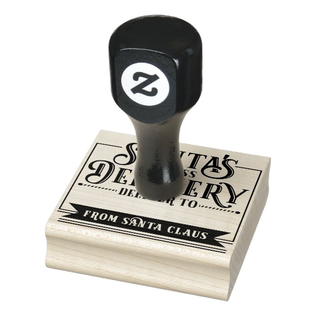 Weihnachten: Express-Lieferung des Weihnachtsmanns Gummistempel (Stempel)