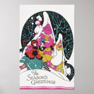 Weihnachten, Extravagante Viktorianische Städter Poster