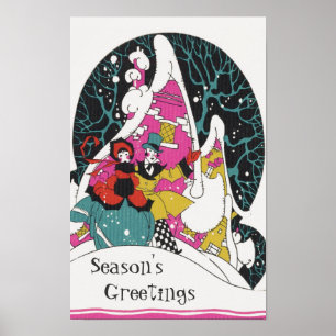 Weihnachten, Extravagante Viktorianische Städter Poster