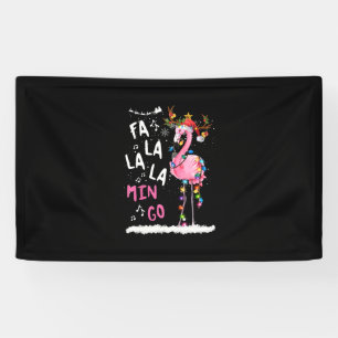 Weihnachten - Fa-La-La-Mingo Flamingo mit Weihnach Banner