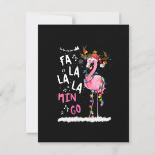 Weihnachten - Fa-La-La-Mingo Flamingo mit Weihnach Einladung