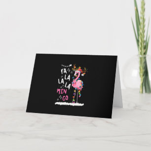 Weihnachten - Fa-La-La-Mingo Flamingo mit Weihnach Karte