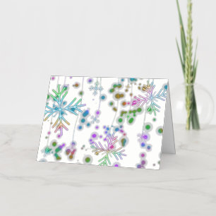 Weihnachten fallen verschiedene Neonfarben Schneef