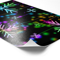 Weihnachten fallen verschiedene Neonfarben Schneef