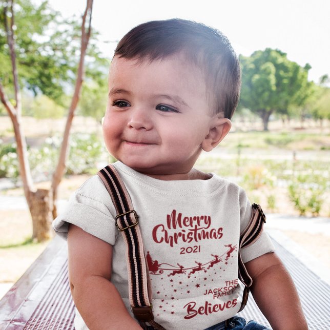 Weihnachten - Familie der Schlittenhirten Baby T-shirt (Von Creator hochgeladen)