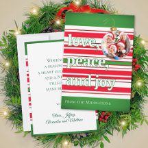 Weihnachten Familie Foto Liebe Friede Joliday Card