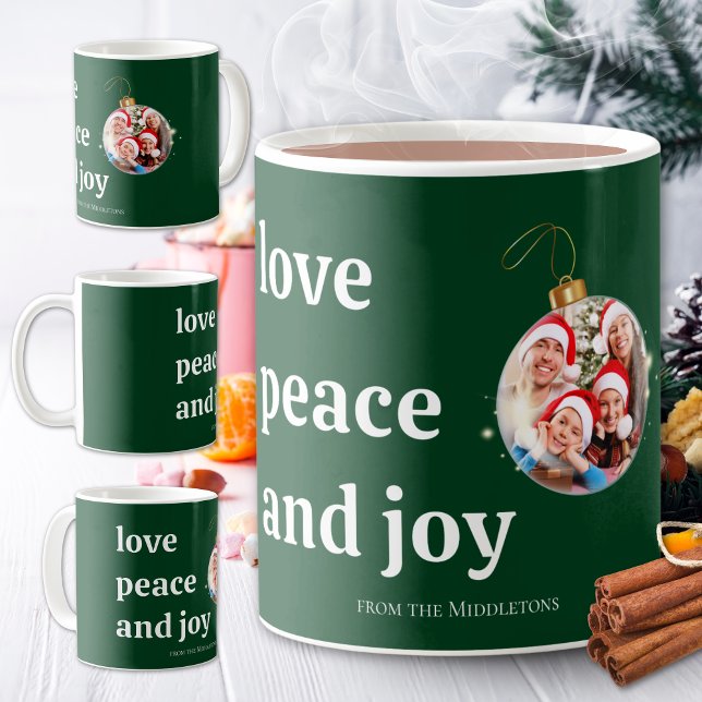 Weihnachten Familie Foto Liebe Friede Joliday Card Kaffeetasse (Von Creator hochgeladen)