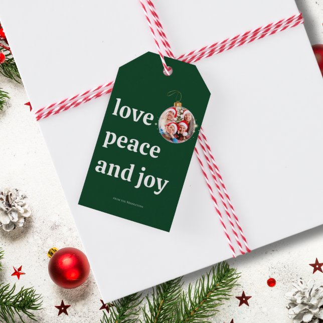 Weihnachten Familie Foto Liebe Friede Joliday Geschenkanhänger (Von Creator hochgeladen)
