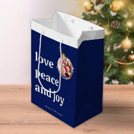 Weihnachten Familie Foto Liebe Friede Joliday Mittlere Geschenktüte