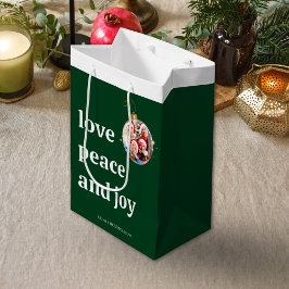 Weihnachten Familie Foto Liebe Friede Joliday Mittlere Geschenktüte