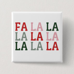 Weihnachten Fan La La La La La La La La Holiday Xm Button