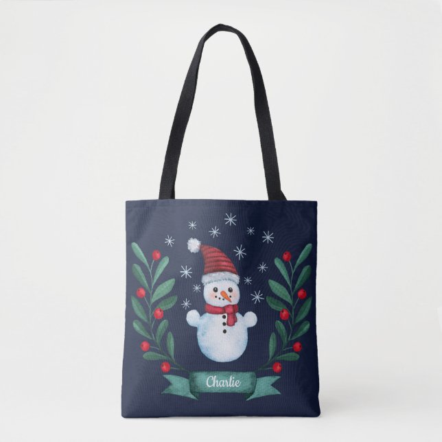 Weihnachten Farbe Snowman Custom Navy Blau (Vorderseite)