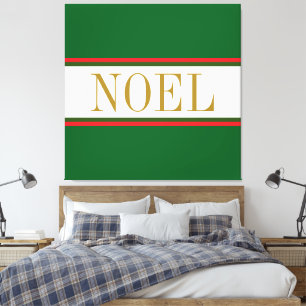 WEIHNACHTEN Farbenfrohe helle, schwarze Weihnachts Leinwanddruck