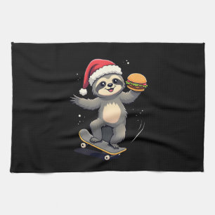 WEIHNACHTEN FAULHEIT Lustiges Weihnachten Skateboa Geschirrtuch