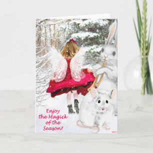 Weihnachten-feenhafte Gruß-Karte Feiertagskarte