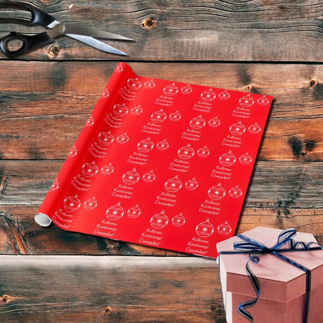 Weihnachten - Feierliche Feiertage auf Ungarisch Geschenkpapier (Von Creator hochgeladen)