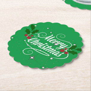Weihnachten feiern, grün feiern untersetzer