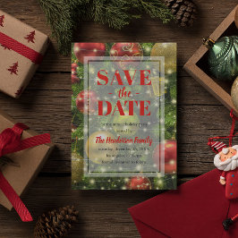 Weihnachten | Feiertag Save the Date Einladungspostkarte