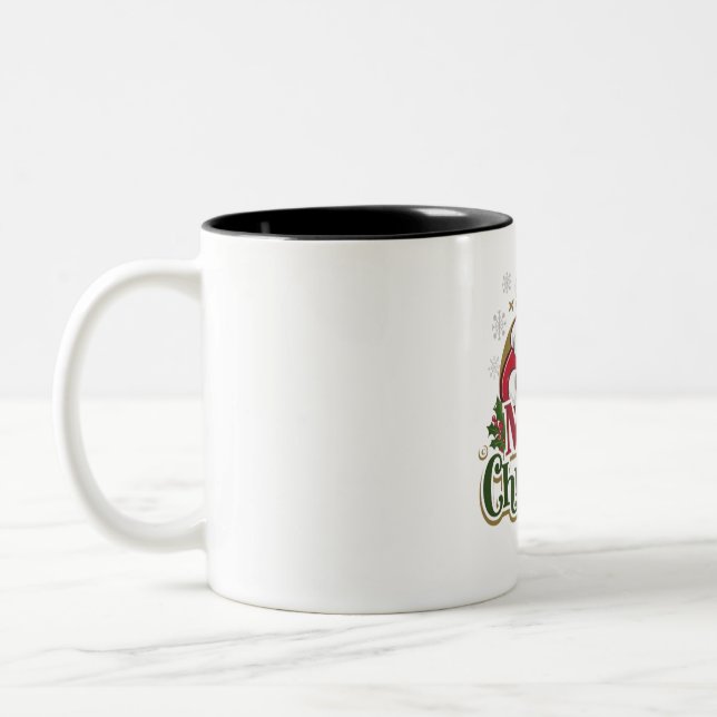 Weihnachten - Feiertag Zweifarbige Tasse (Links)