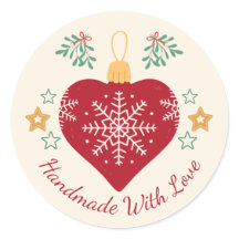 Weihnachten & Feiertage Rotes Herz Handgefertigt M
