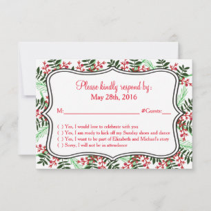 Weihnachten, Feiertage - RSVP-Antwortkarte Einladung
