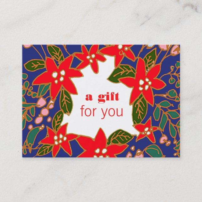 Weihnachten-/Feiertagsgeschenk Rabattkarte (Vorderseite)