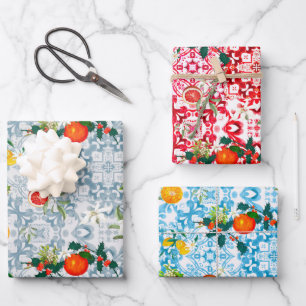 Weihnachten, Feste, Mistletofen, Geschenkpapier Set