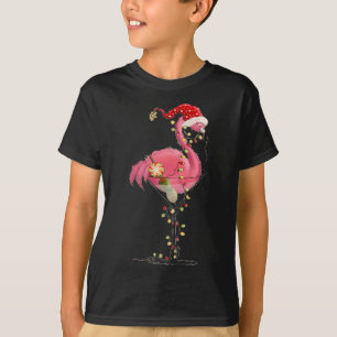 Weihnachten Flamingo in Martini Gl für Tropical Ho T-Shirt