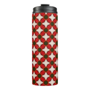 Weihnachten Fleece und Filzhintergrund verziert ge Thermosbecher