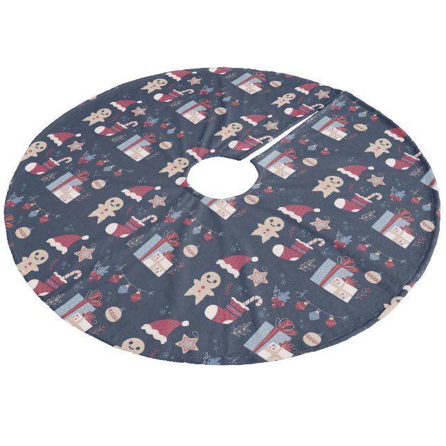 Weihnachten Fleece Weihnachtsbaumdecke (Schrägansicht)