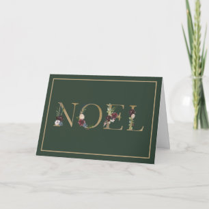 Weihnachten floraler Text Feiertag Grußkarte Karte
