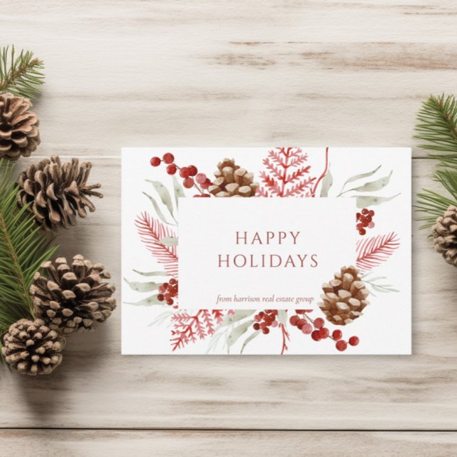 Weihnachten Floralpin Cone Corporate Holiday Card Einladung (Von Creator hochgeladen)