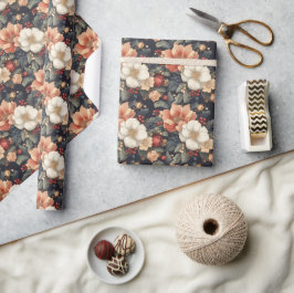 Weihnachten Floralpoinsettia & Holly Geschenk Geschenkpapier