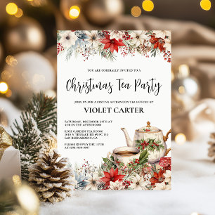 Weihnachten Florentiner Nachmittag Tea Feiertag Einladung