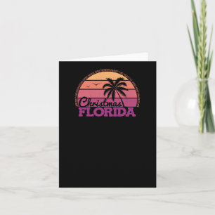 Weihnachten Florida Retro Sunset Local Price Logo Karte