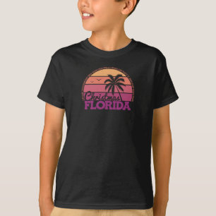 Weihnachten Florida Retro Sunset Local Price Logo T-Shirt