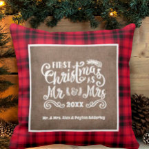 Weihnachten Foto Burlap Buffalo Kariert