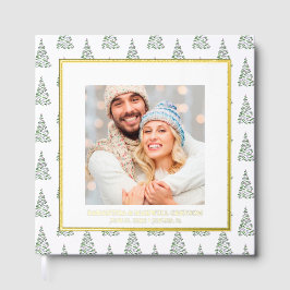 Weihnachten Foto Gästebuch Wasserfarben Muster